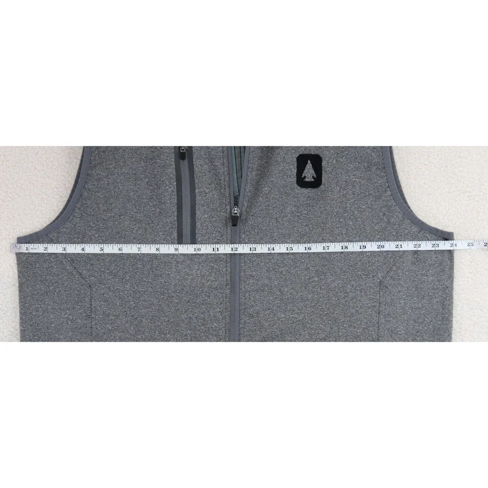 LEVELWEAR Men's Heather Gray Full Zip Vest Performance Logo Size L‎